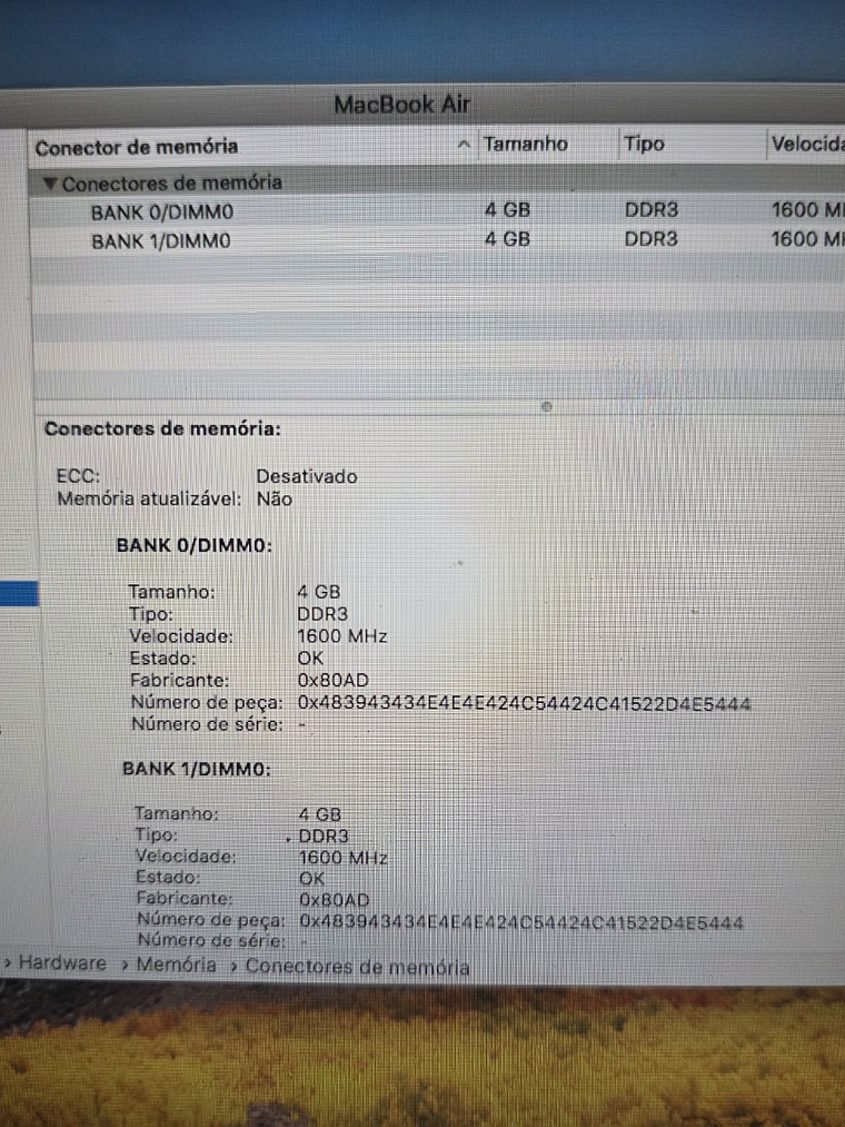 Peças do Macbook A1466 - Emc 3178 - 4B6 4