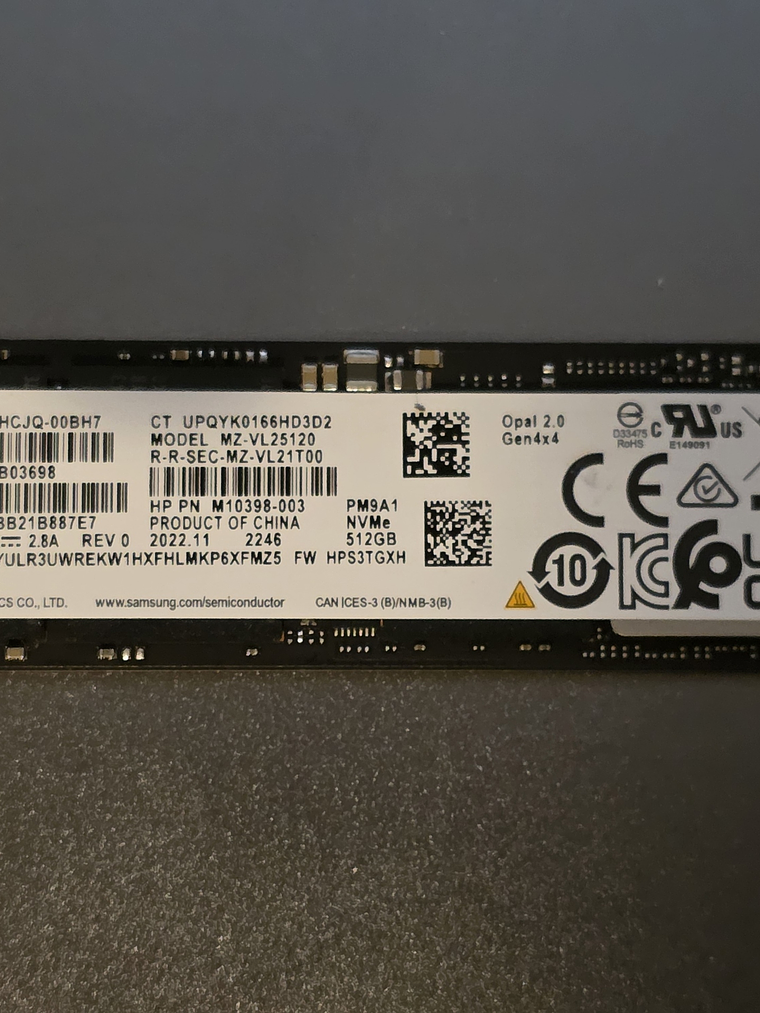 SSD Samsung PM9A1 512GB NVMe Gen4 1