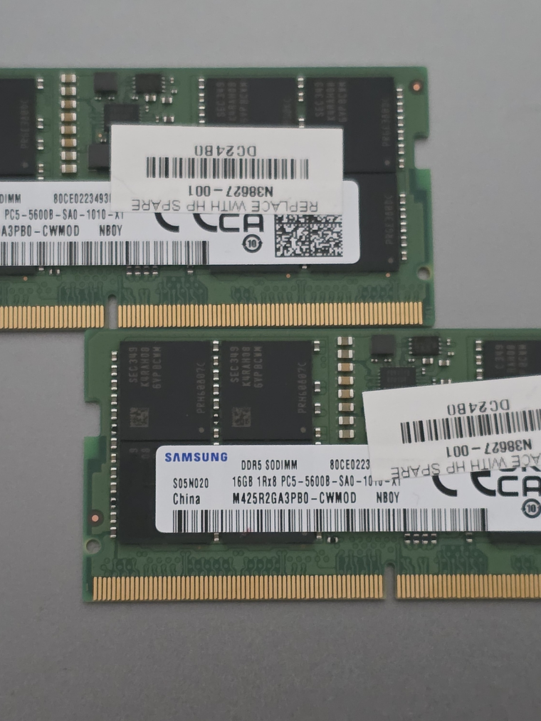 Memória 16GB DDR5 5600MHz Samsung SODIMM 1