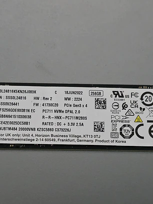 SSD NVMe SK hynix PC711 256GB PCIe 3.0