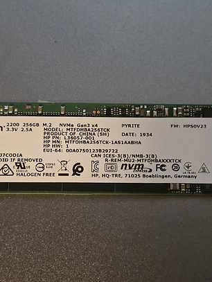 SSD Micron 2200 256GB NVMe Gen3 x4