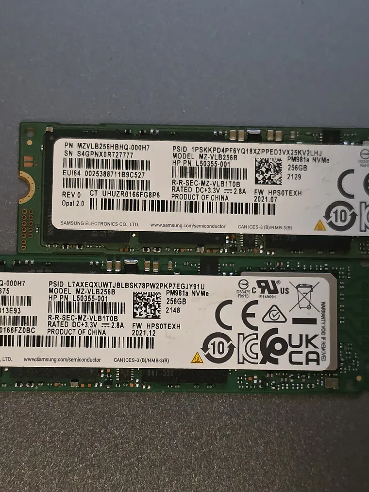 SSD Samsung PM981a 256GB NVMe Gen3 1