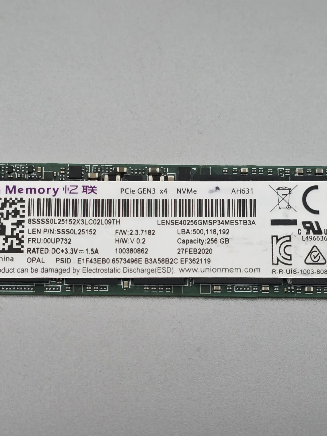 SSD NVMe 256GB Union Memory 99% de Saude 1