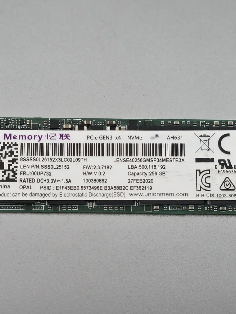 SSD NVMe 256GB Union Memory 99% de Saude 1