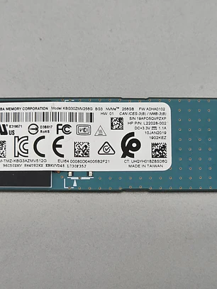 SSD NVMe 256GB Toshiba KBG30ZMV - 79% de Saude