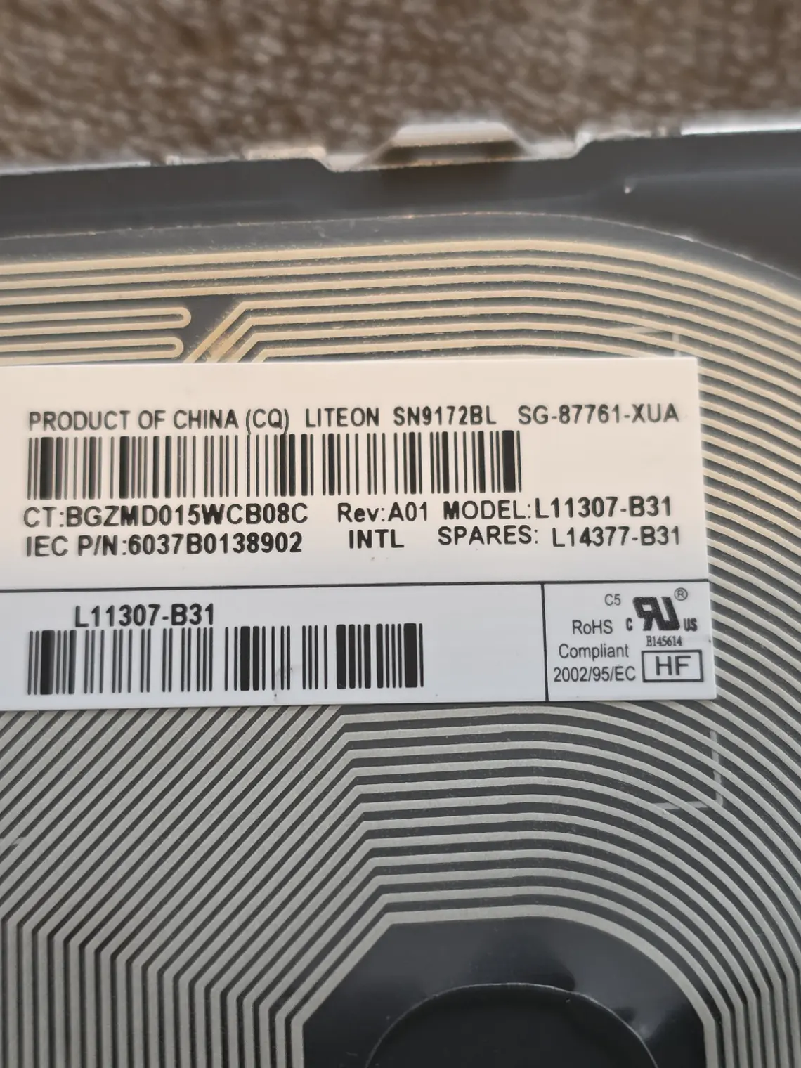 Teclado HP EliteBook c/ TrackPoint L11307-B31 3