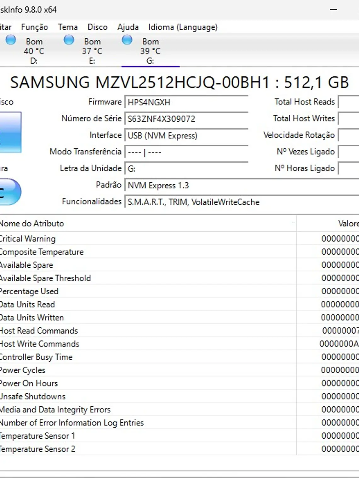 Samsung PM9A1 512GB NVMe PCIe Gen4 x4 2