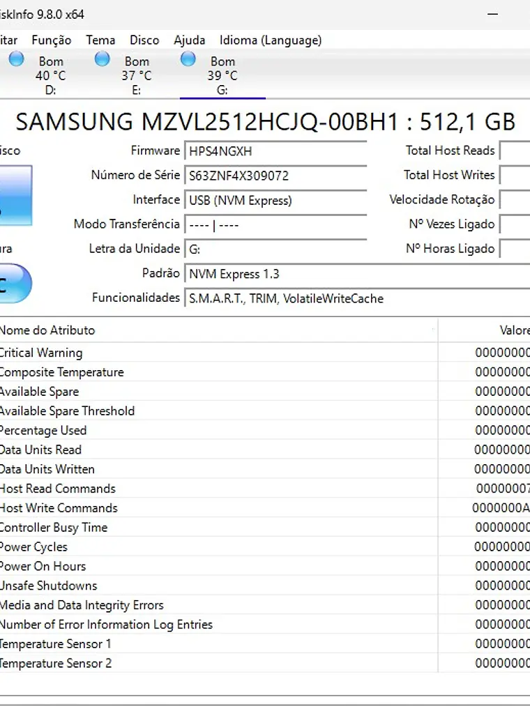 Samsung PM9A1 512GB NVMe PCIe Gen4 x4 2