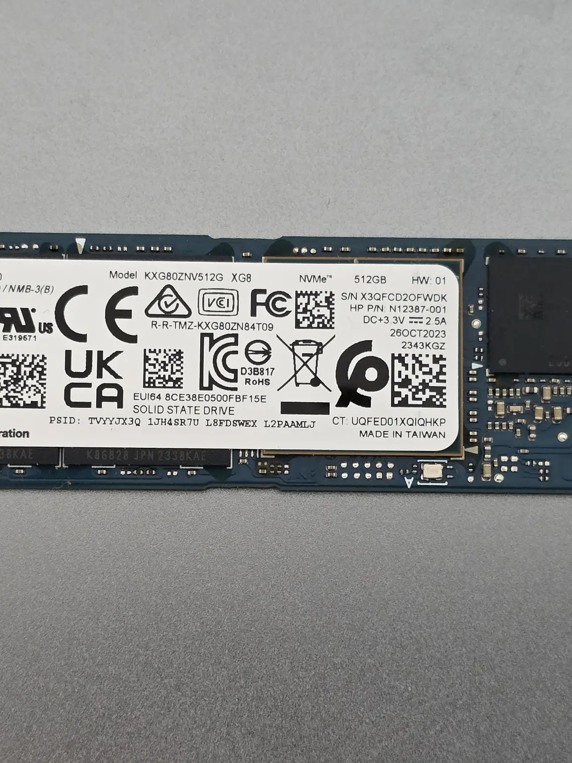 Kioxia 512GB NVMe PCIe Gen4 x4 KXG80ZNV512G 1
