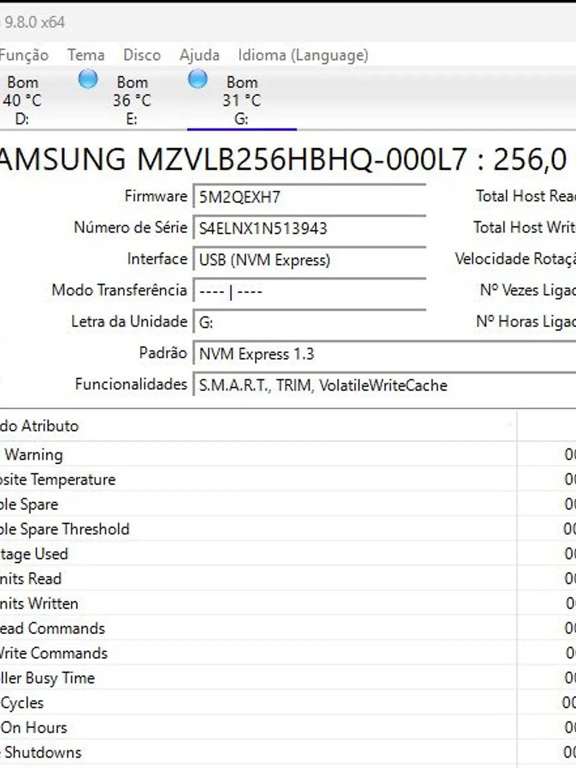 Samsung PM981a 256GB NVMe SSD — MZVLB256HBHQ 2