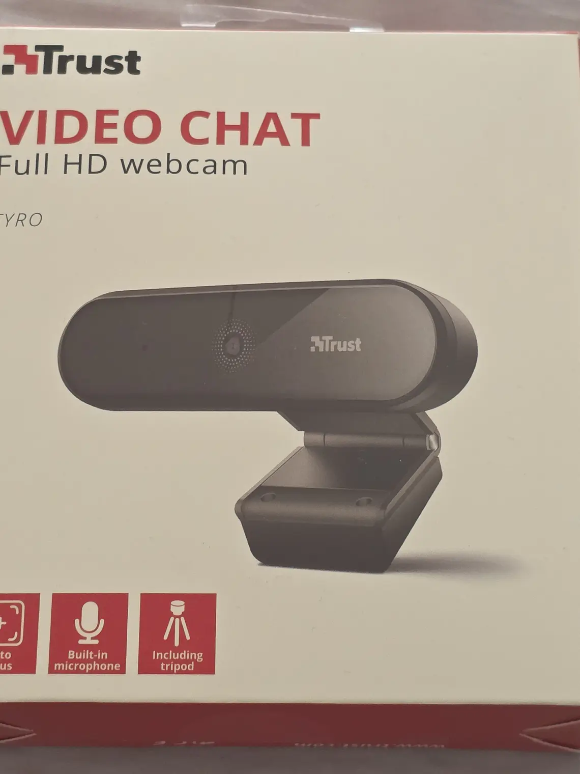 Webcam Full HD Trust Tyro 1080p c/ Tripé 1