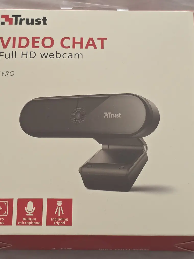 Webcam Full HD Trust Tyro 1080p c/ Tripé 1