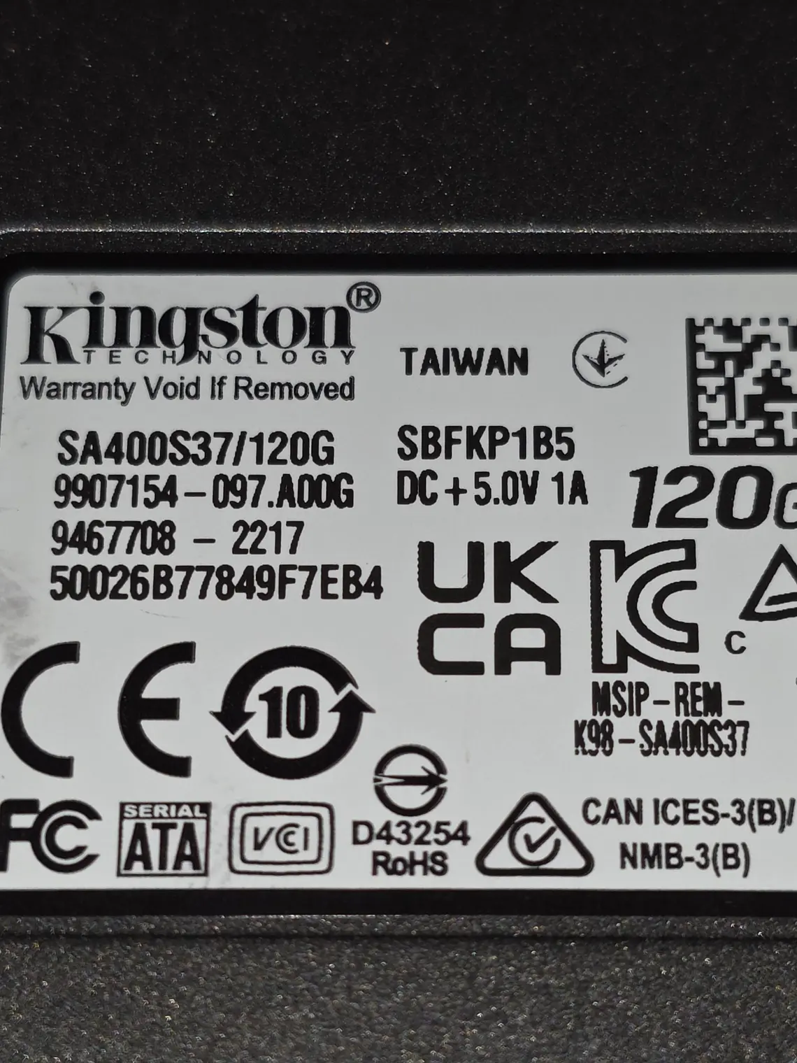 SSD Kingston A400 120GB SATA III - Saúde 97% 2