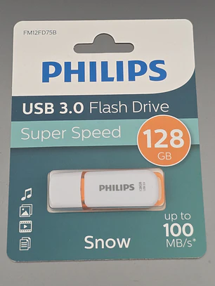 Pen Drive Philips Snow 128GB USB 3.0 High Speed