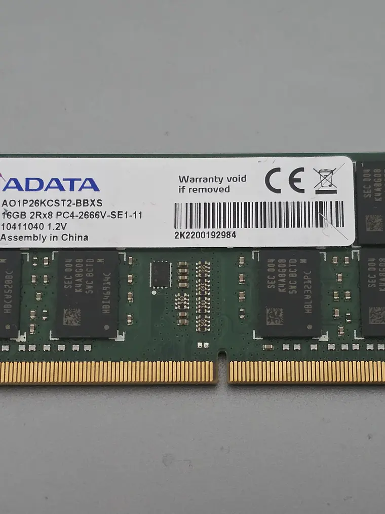 Memória RAM 16GB DDR4 2666MHz 2Rx8 ADATA 1
