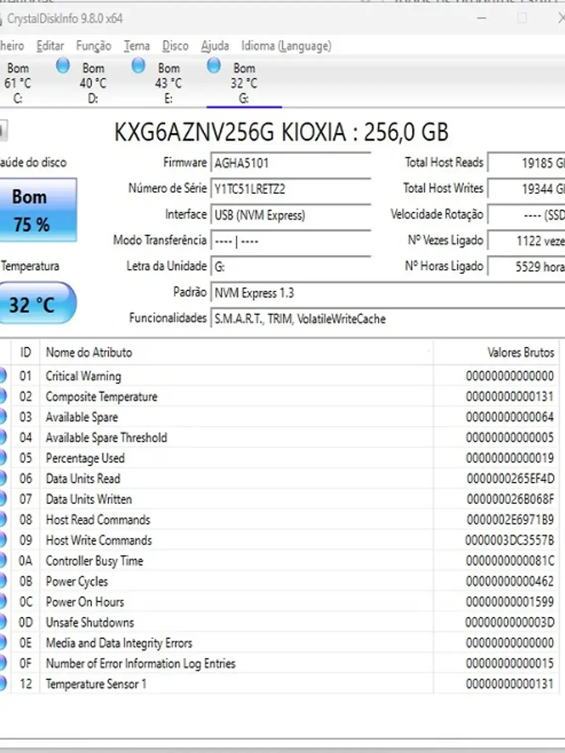 Nvme 256Gb - Vários 1