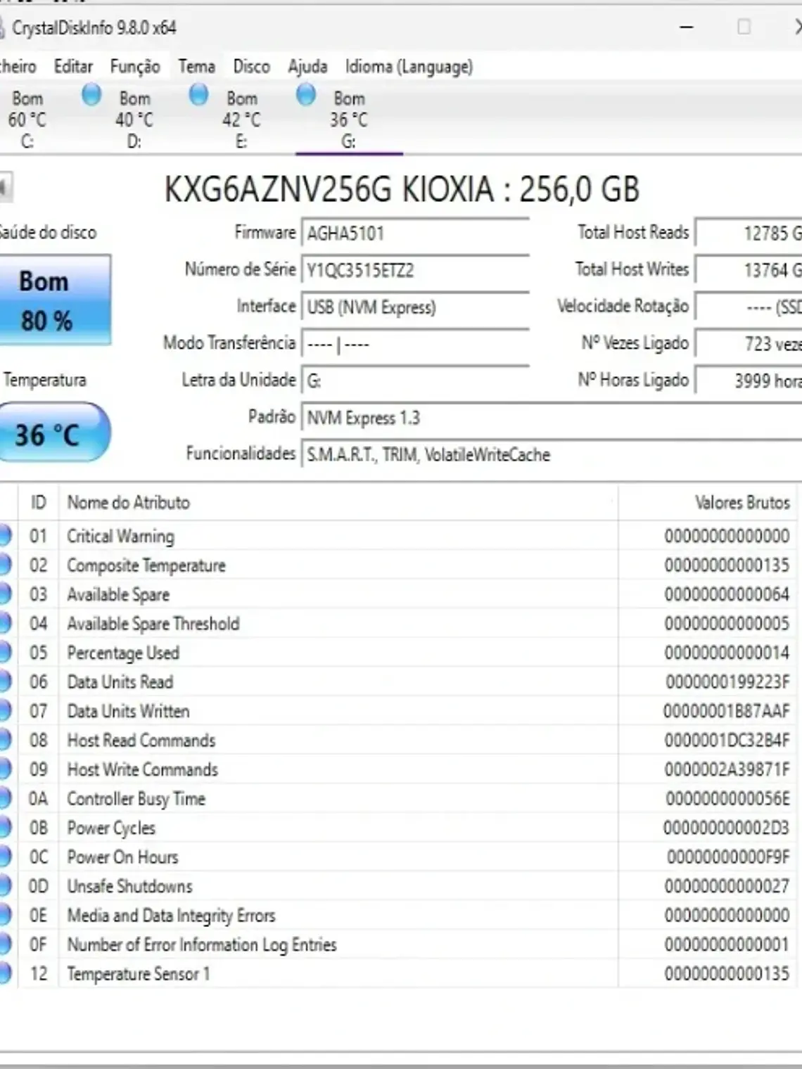 Nvme 256Gb - Vários 4