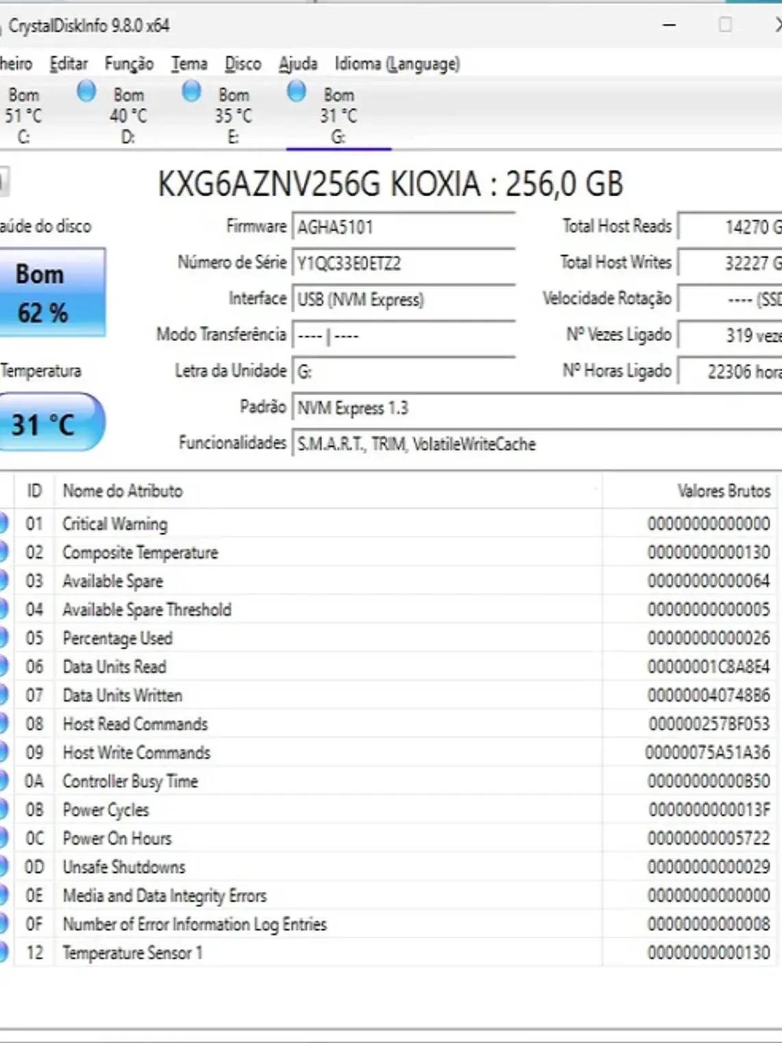 Nvme 256Gb - Vários 5