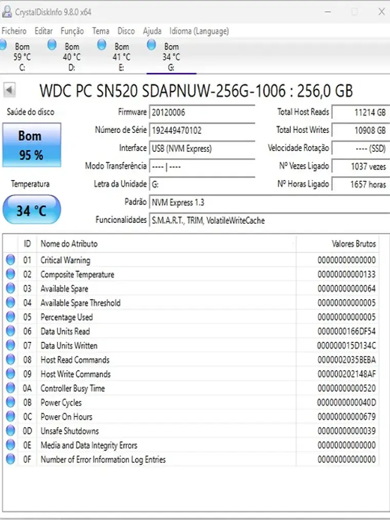 Nvme 256Gb - Váriado - Escolha o seu. 8