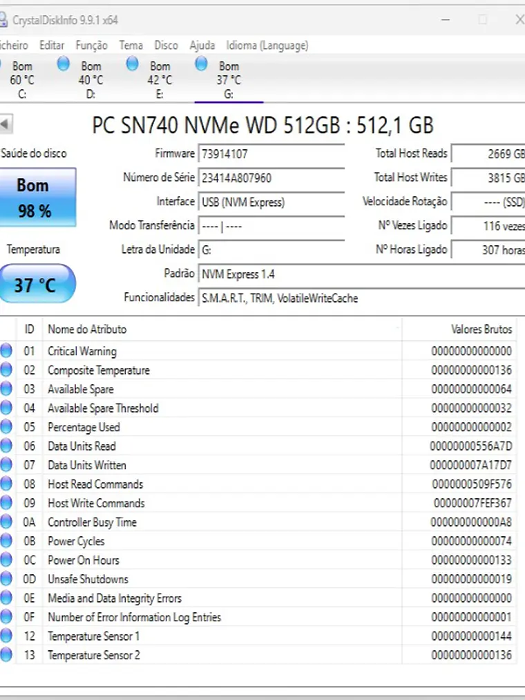 Nvme 512Gb - Váriado - Escolha o seu 7