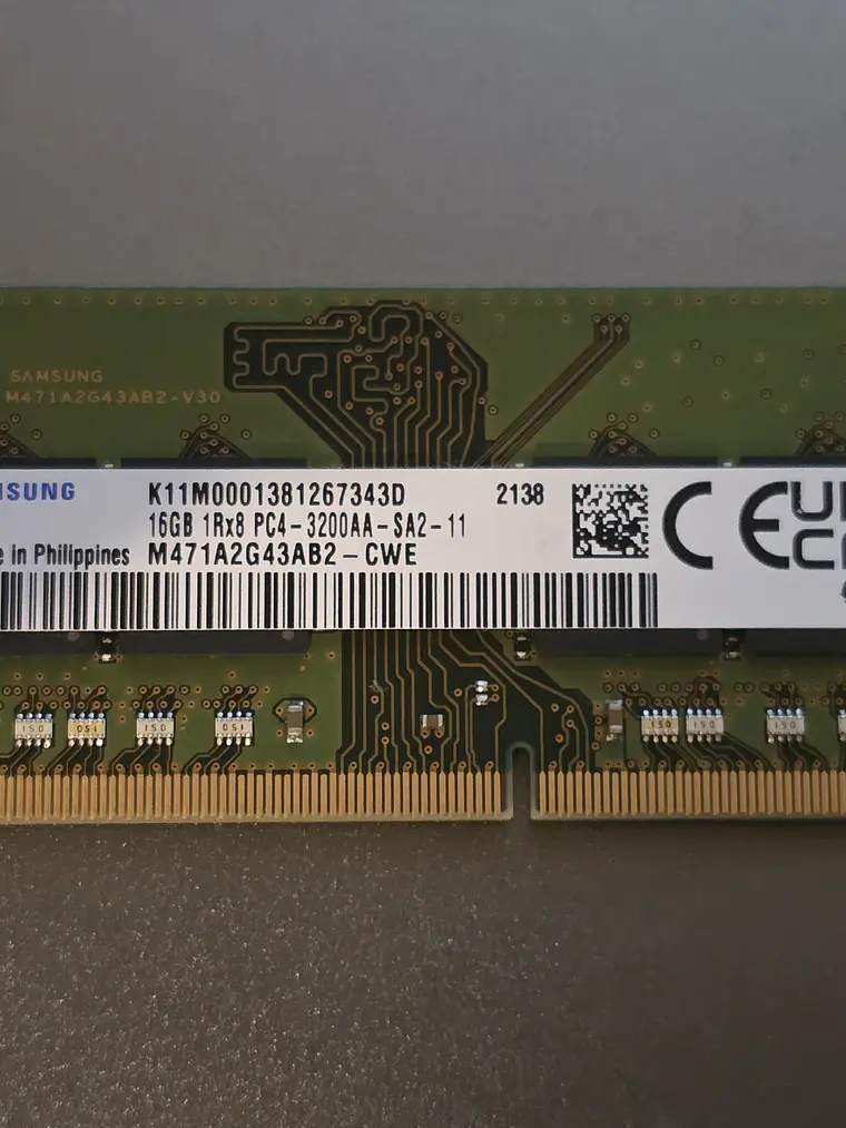 Memória Samsung 16GB DDR4 3200AA SODIMM - M471A2G43AB2‑CWE 1