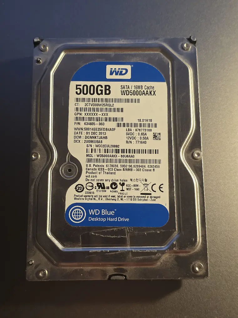 Disco Rígido HDD WD Blue 500GB 3.5