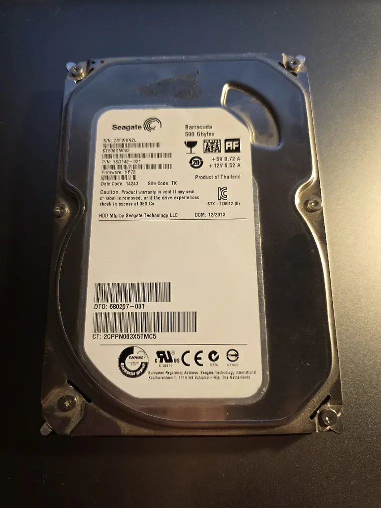 Disco Rígido HDD Seagate Barracuda 500GB 3.5