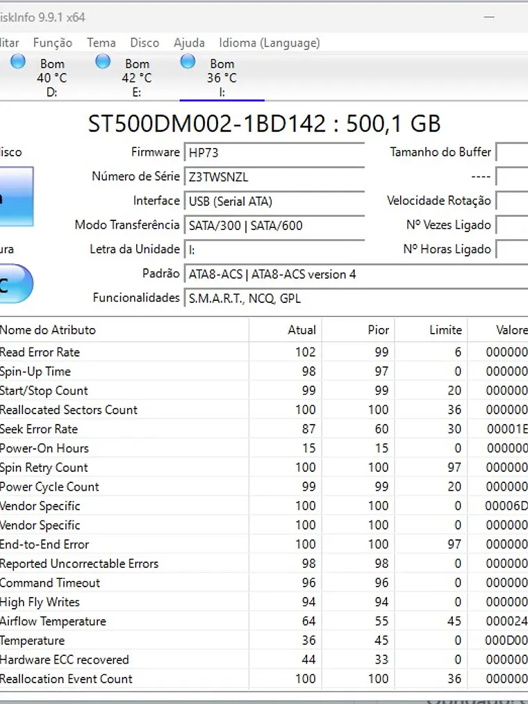 Disco Rígido HDD Seagate Barracuda 500GB 3.5