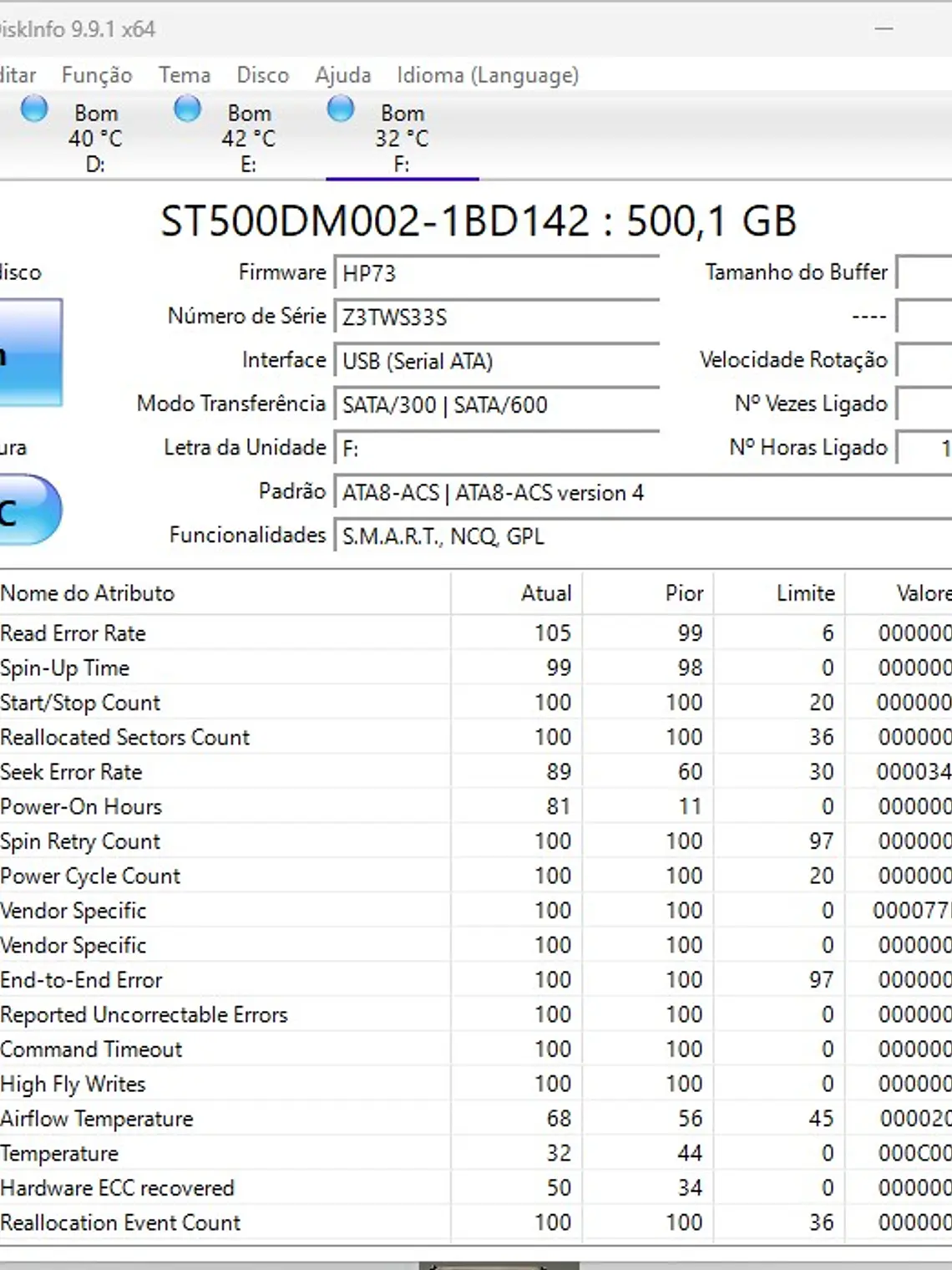 HDD Seagate Barracuda 500GB SATA 3.5