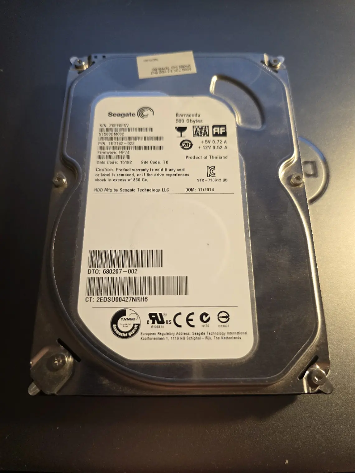 HDD Seagate Barracuda 500GB SATA 3.5