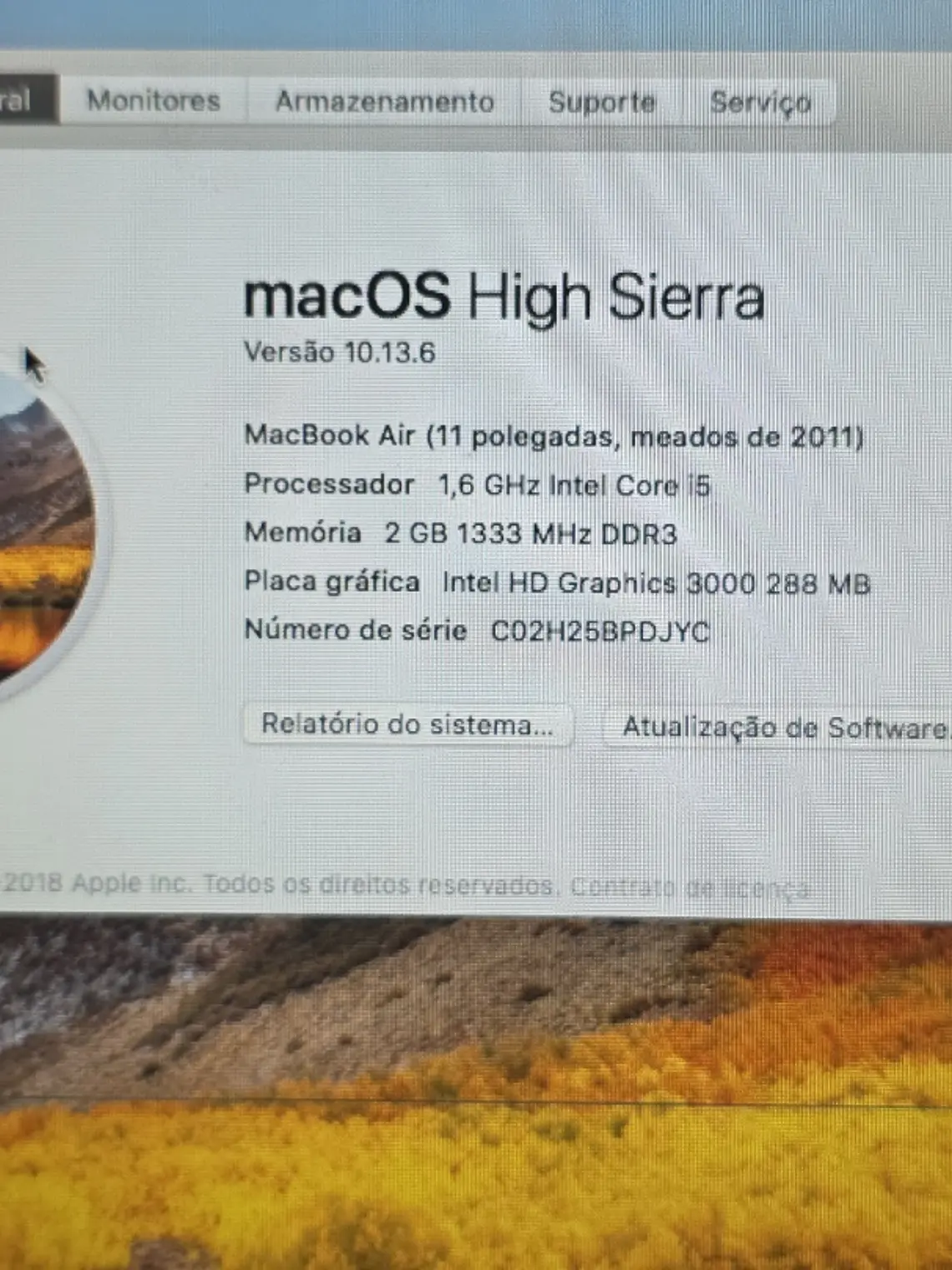 Peças do MacBook Air A1370 EMC 2471 - 2011 - 49F 2