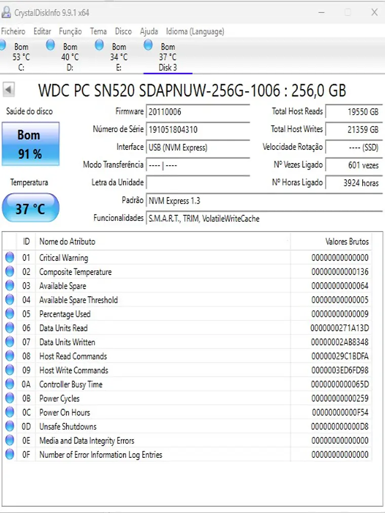 Nvme 256Gb - Váriado - Escolha o seu. 9