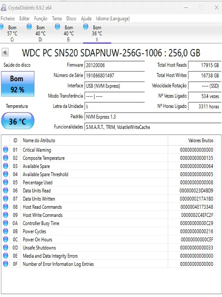 Nvme 256Gb - Váriado - Escolha o seu. 10