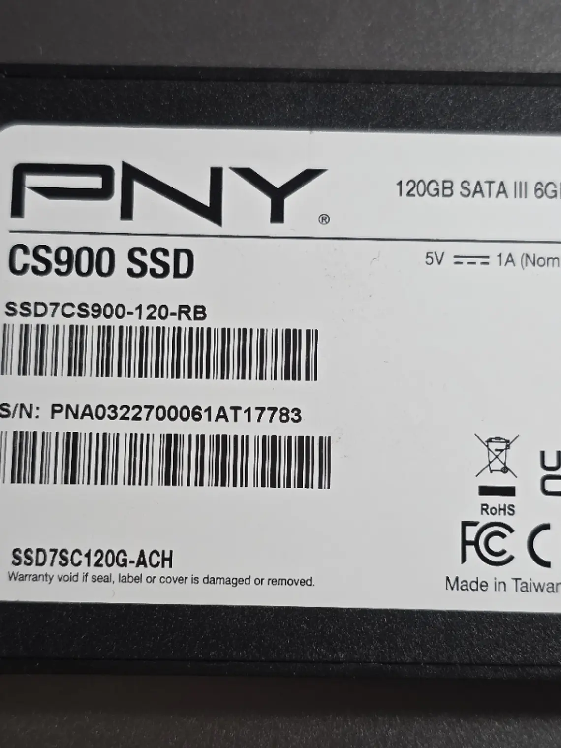 SSD PNY CS900 120GB SATA III 2.5
