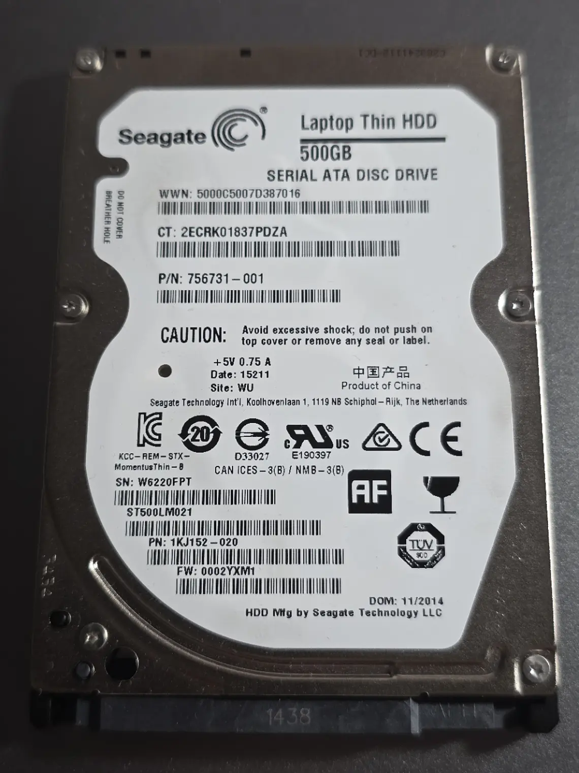 HDD Seagate Video 2.5 ST500LM021 500GB 7.2K 1