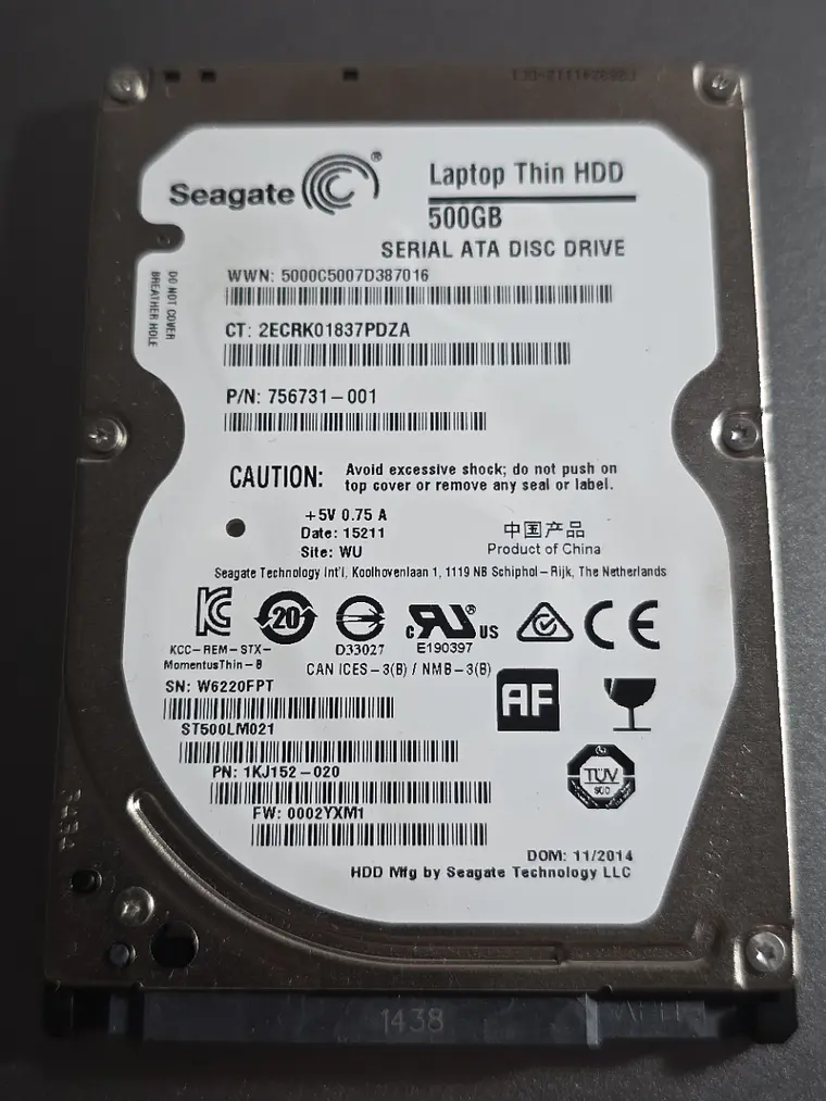 HDD Seagate Video 2.5 ST500LM021 500GB 7.2K 1
