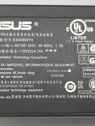 Carregador ASUS 90W EXA0904YH 19V 4,74A