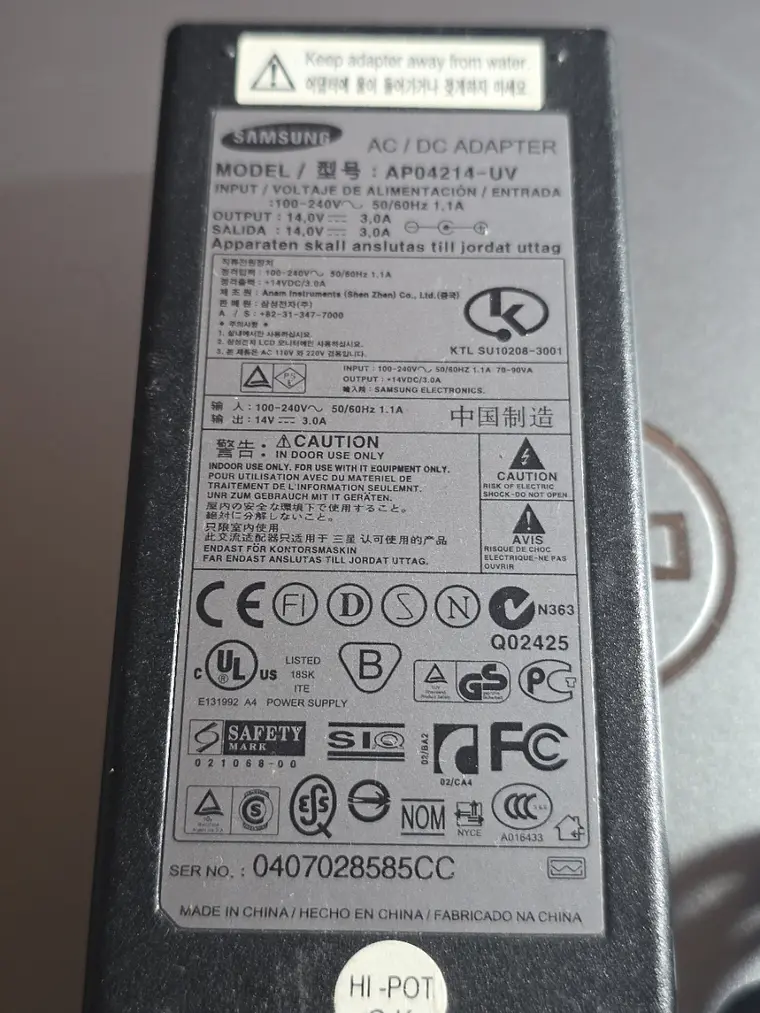 Transformador Samsung 42W AP04214-UV 14V 3A 3