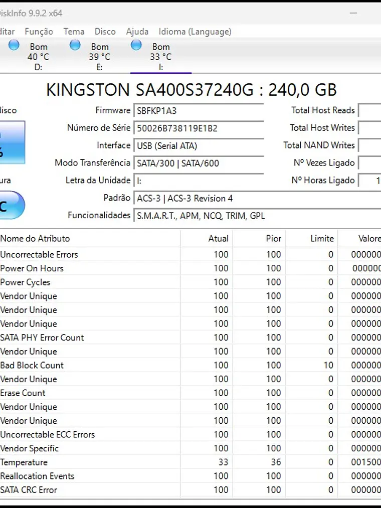 SSD Kingston A400 240GB SATA 2,5