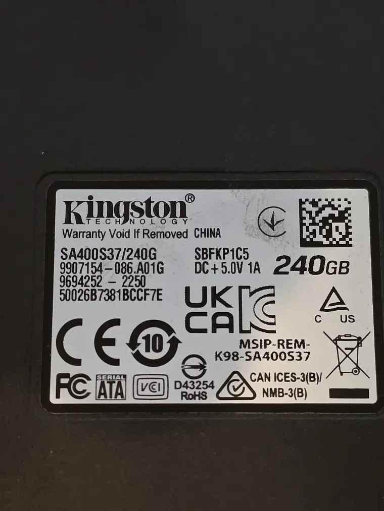 SSD Kingston A400 240GB SATA 2,5