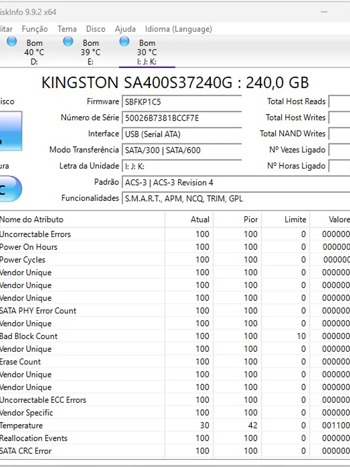 SSD Kingston A400 240GB SATA 2,5