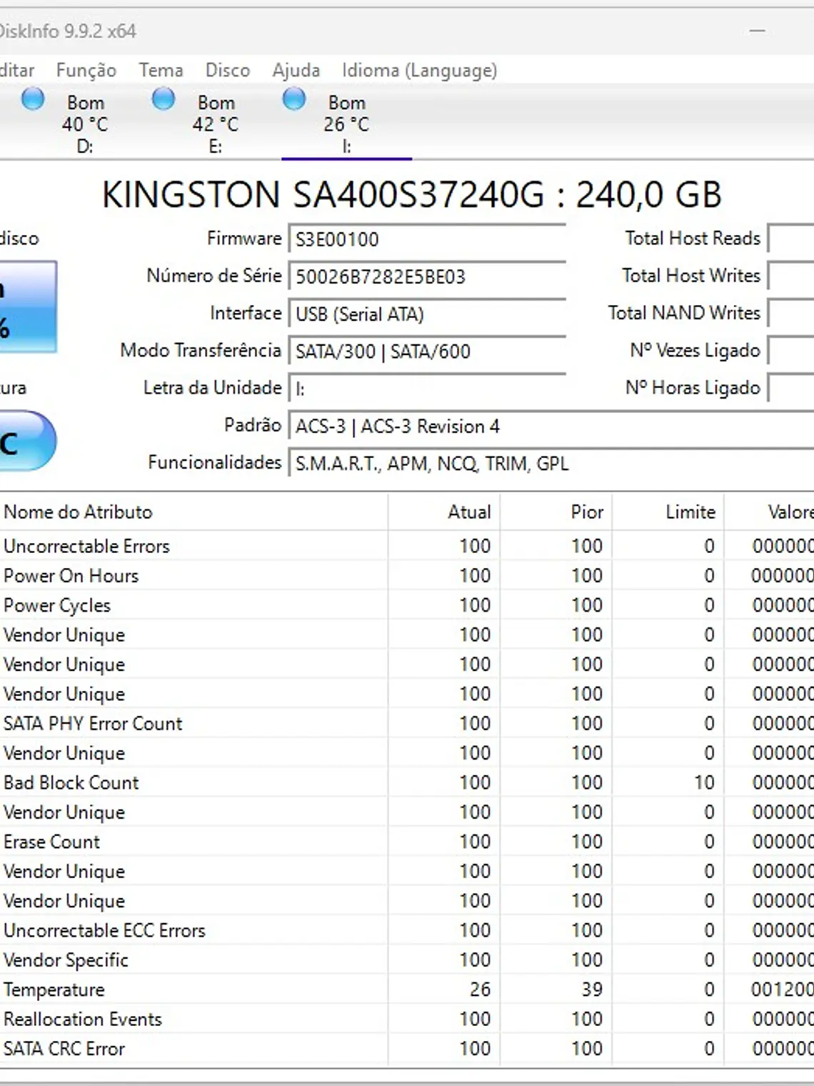 SSD Kingston A400 240GB SATA 2,5