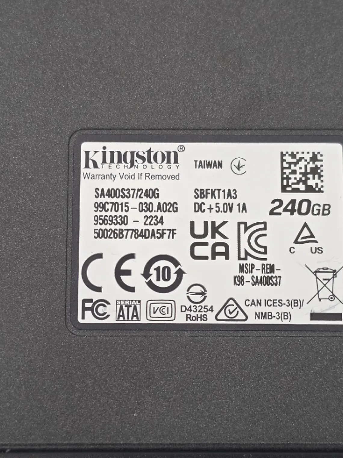 SSD Kingston A400 240GB SATA 2,5