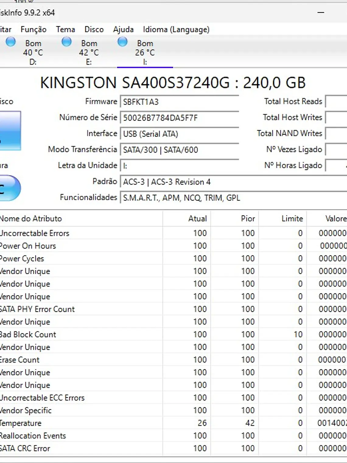 SSD Kingston A400 240GB SATA 2,5