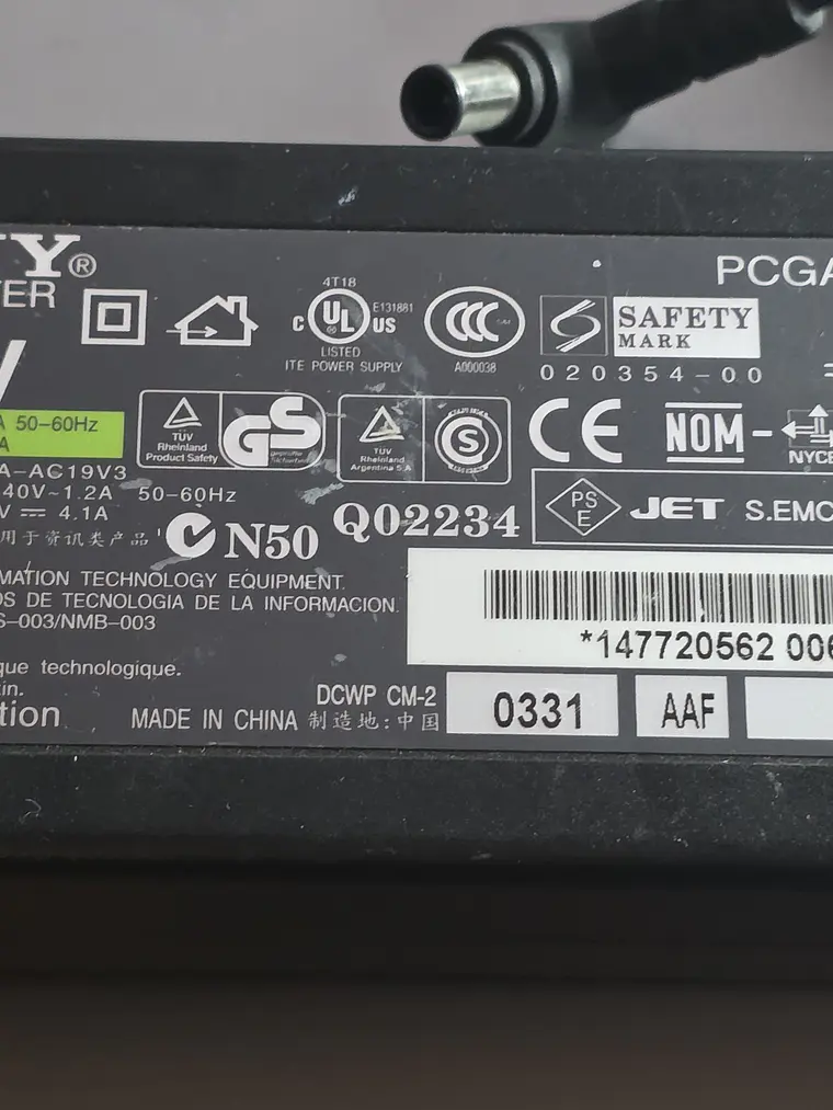 Carregador Sony PCGA-AC19V3 80W 2
