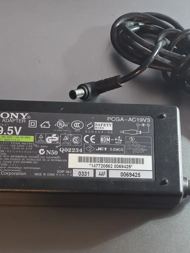Carregador Sony PCGA-AC19V3 80W 1