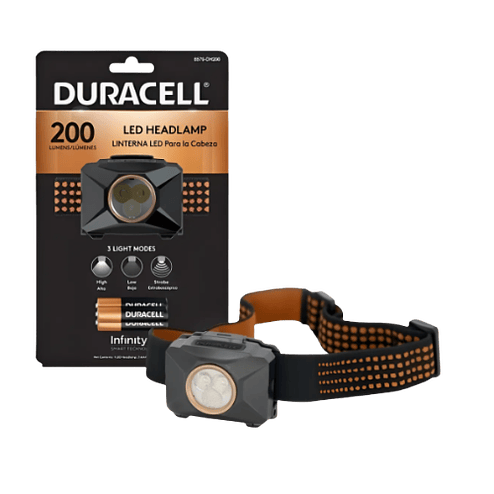 LINTERNA DURACELL MANOS LIBRES 200 LUMENES 4