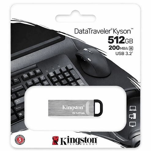 Pendrive 512GB DataTraveler Kyson 200MB/s Metal US 1