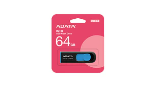 Pendrive Adata  64GB 3.2 Gen 1 Liso negro y azul