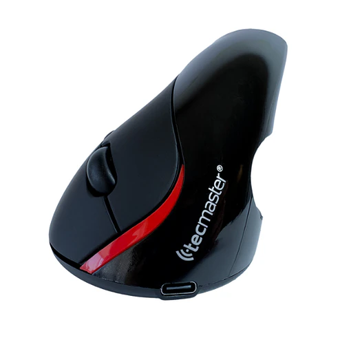Mouse Vertical Ergonómico Inalámbrico Recargable Tecmaster Color Negro 1